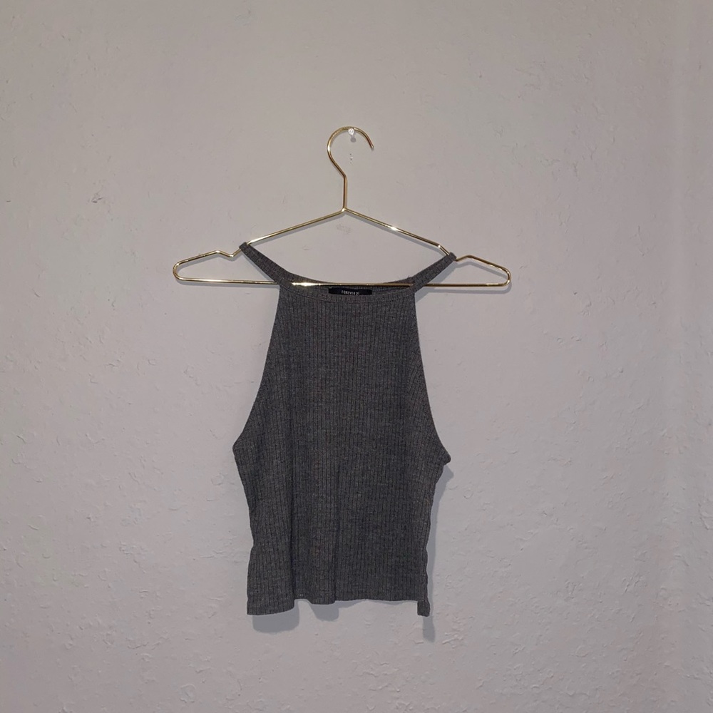 Crop top gray forever 21